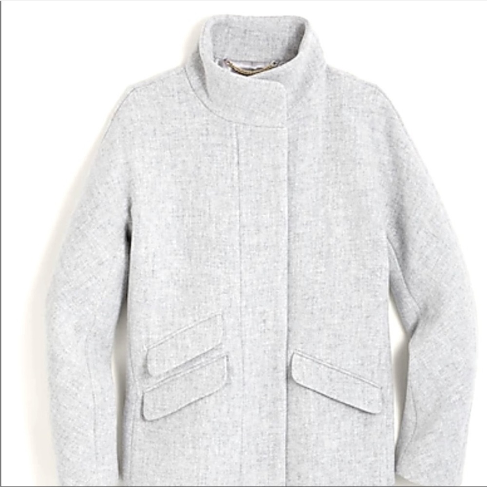 Grey (Heather Dusk) J Crew Cocoon Coat in Italian Stadium-Cloth Wool